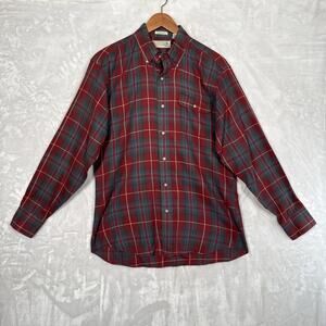 Aspen leaf Inc. plaid button-down shirt Sz Lg 16-16.5” READ